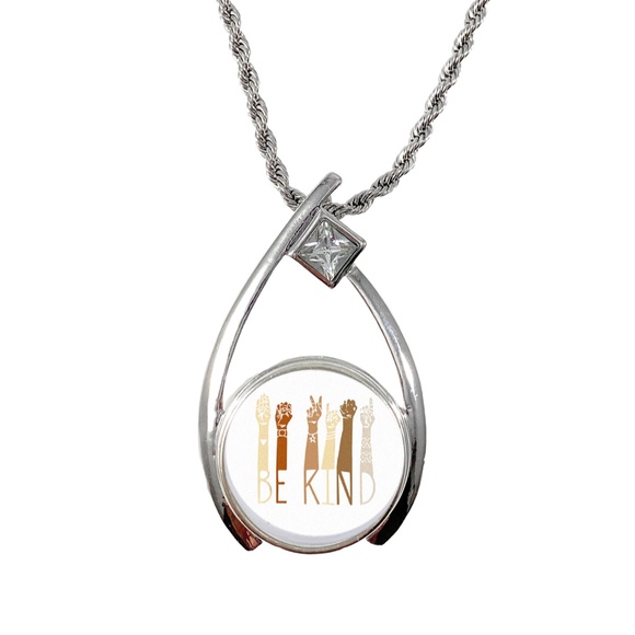 Snap Charm Pendant Necklace Includes Standard Size 20mm Snaps and 18" Rope Chain - Picture 2 of 7